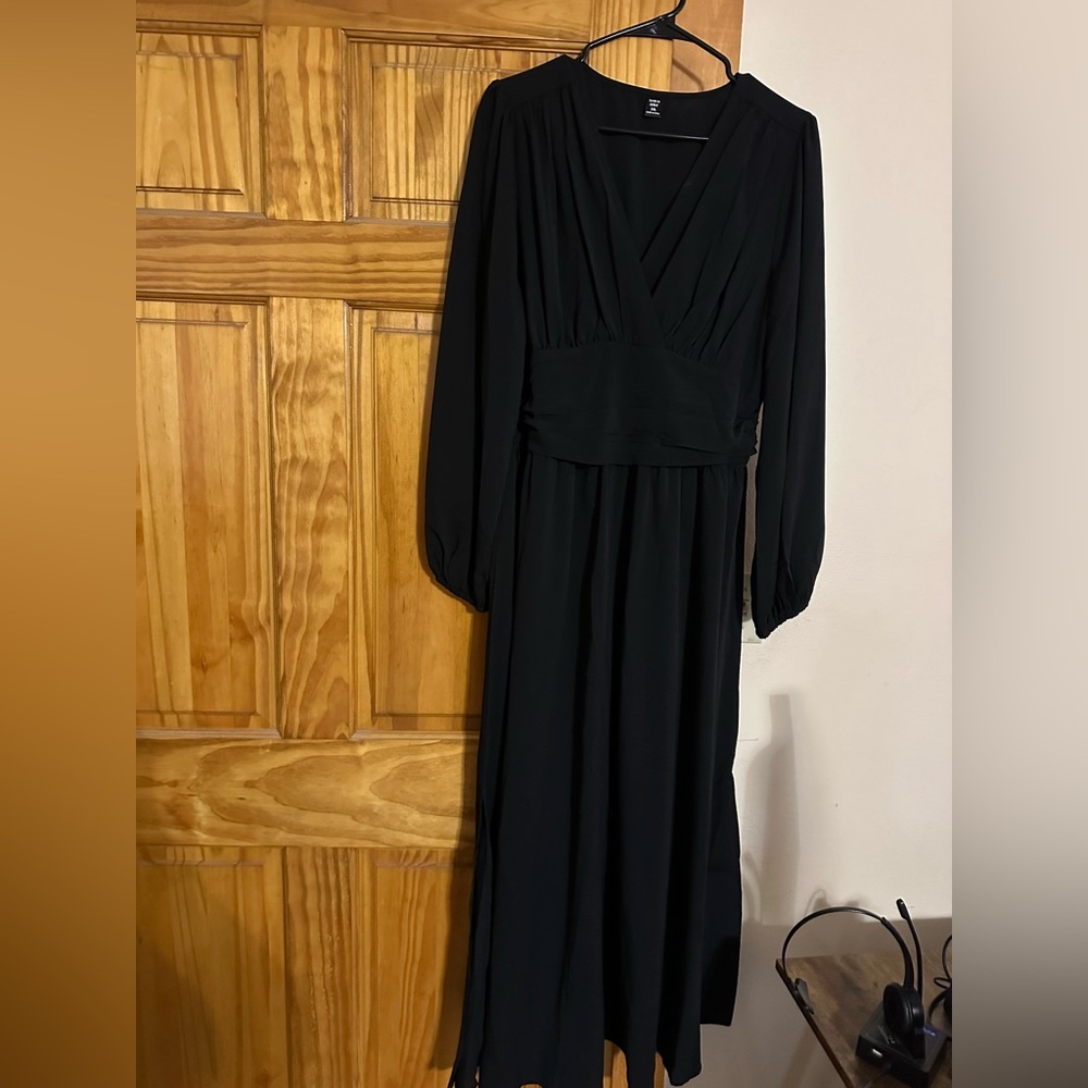 SHEIN Black Long Sleeve Dress